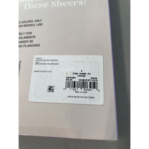 Silk Impressions Sheer Stockings Size Small High Rise Ultra Fine Cocoa 2Pair NEW - Picture 5 of 7